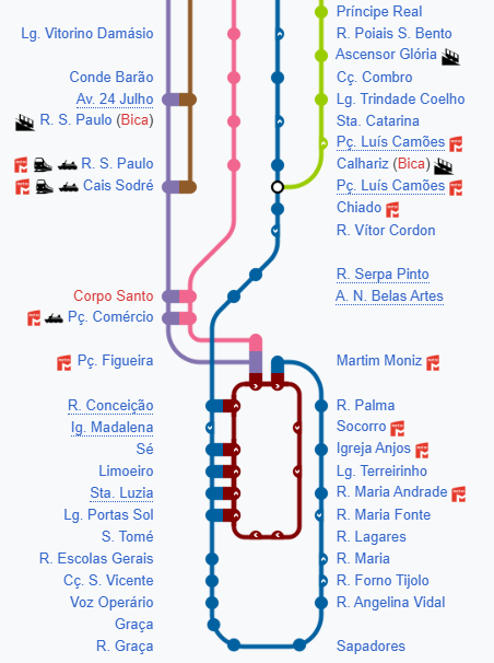 mappa tram di lisbona 2