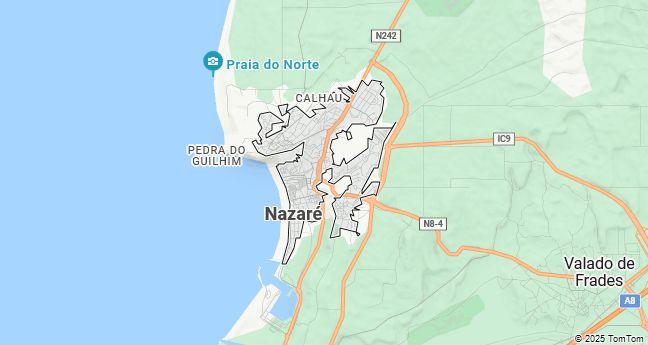 Nazaré mappa portogallo