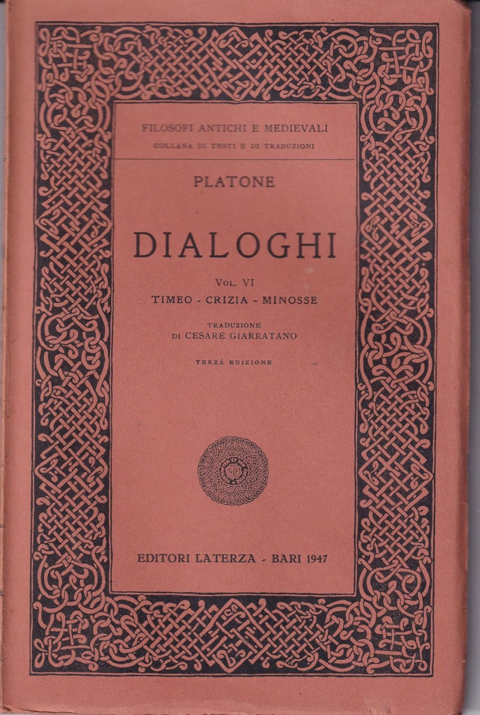 Dialoghi di timeo e crizia Platone atlantide