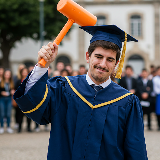Queimas das fitas coimbra porto gli studenti di ingegneria civile si prendono a martellate simpaticamente