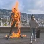 Incendiata la statua di Cristiano Ronaldo a Funchal: indignazione a Madeira